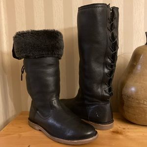 FRYE 'Celia' Tall Shearling Boot - Black